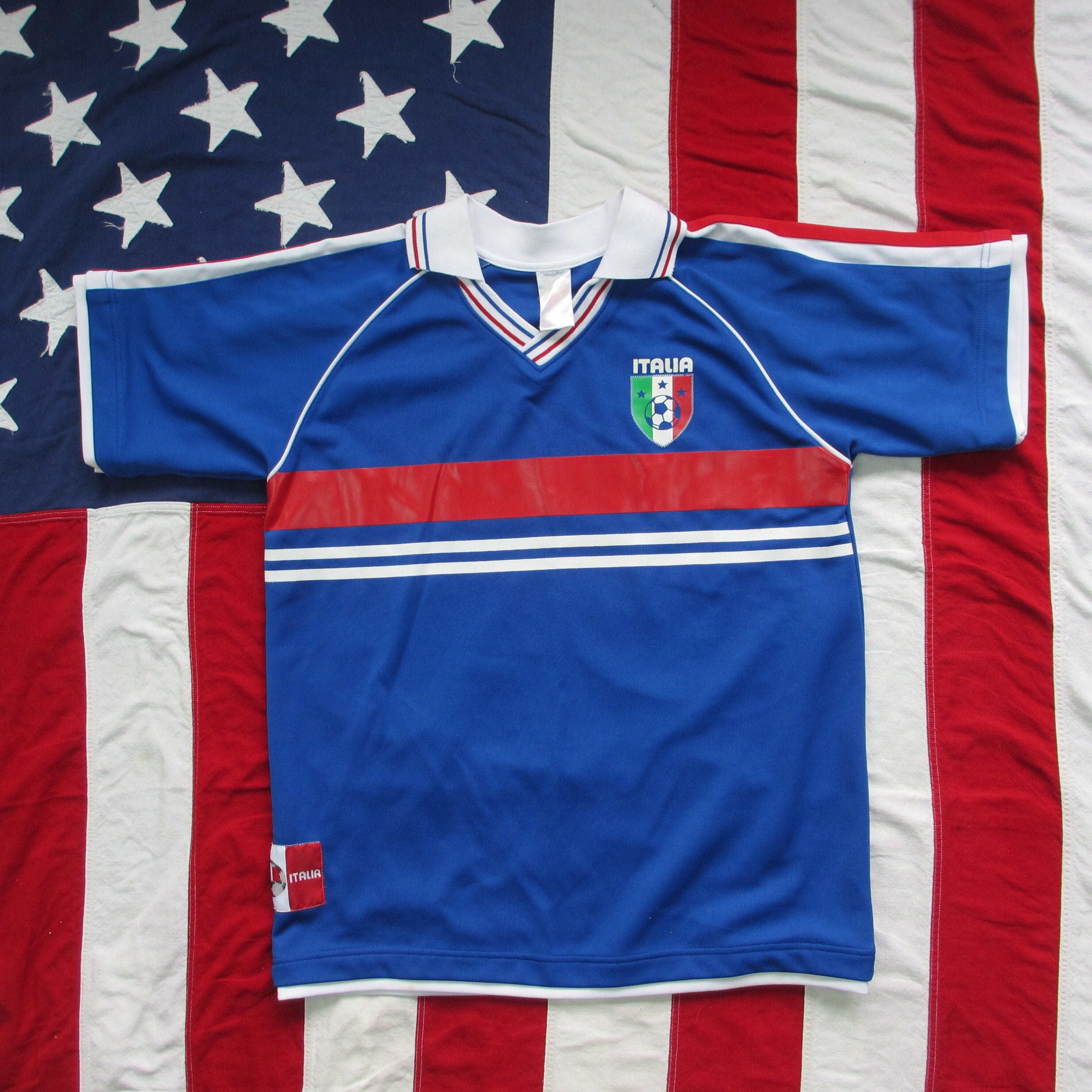 Vintage Italian National Team Soccer Jersey Medium/Large Blue | Etsy