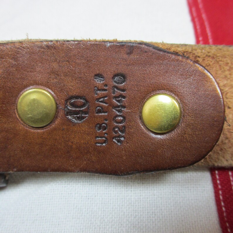 Vintage 1980/'s Western Wear Tooled MONTANA Leather Belt 40 Snap Button Brown Leaves Floral Vaquero