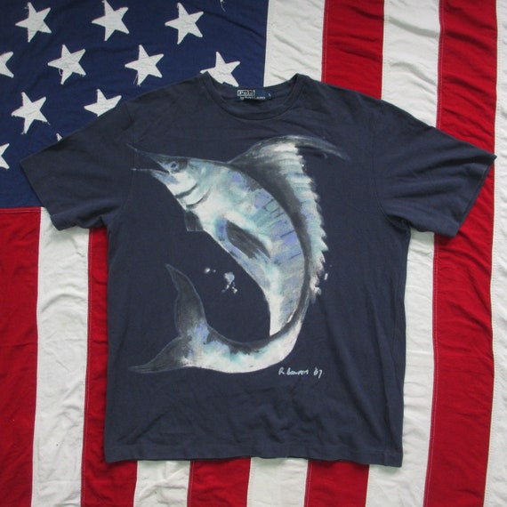 Vintage Ralph Lauren Polo Swordfish Marlin T-Shirt