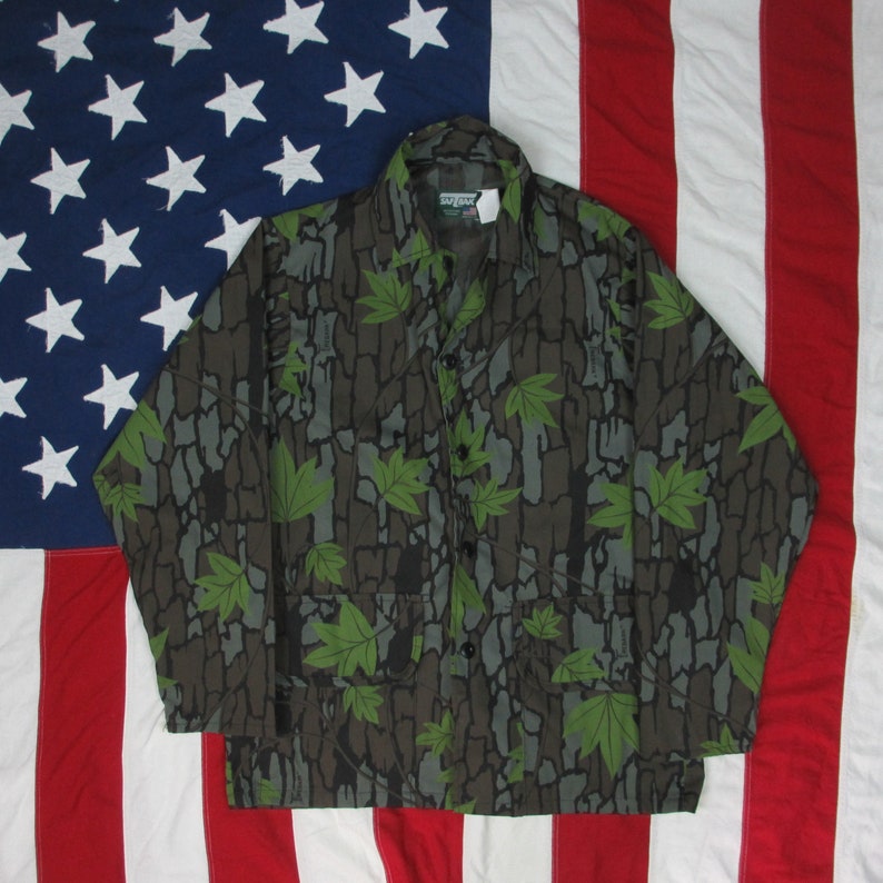 Vintage 1980's Hunting Camo Button Up Field Jacket Trebark | Etsy