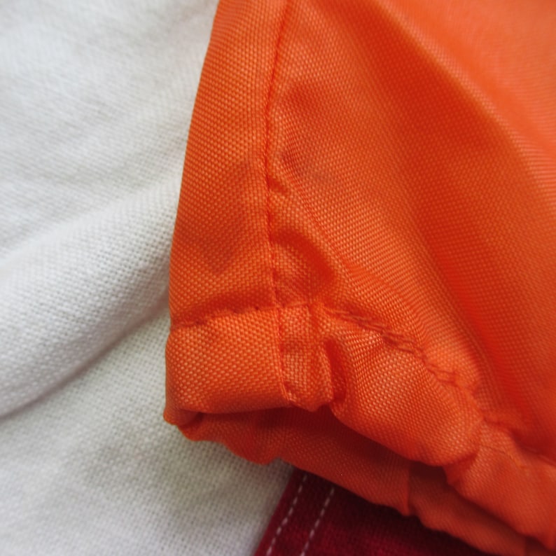 Vintage 1960/'s Michigan International Speedway Striped Racing Jacket Small Orange Black Nylon Windbreaker Light Weight Drag Stock Car F1