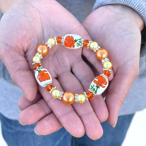 Poppy cheap flower bracelet