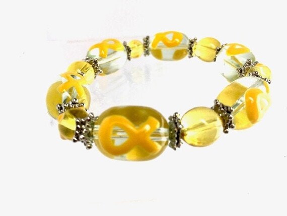 Yellow clearance ribbon bracelet
