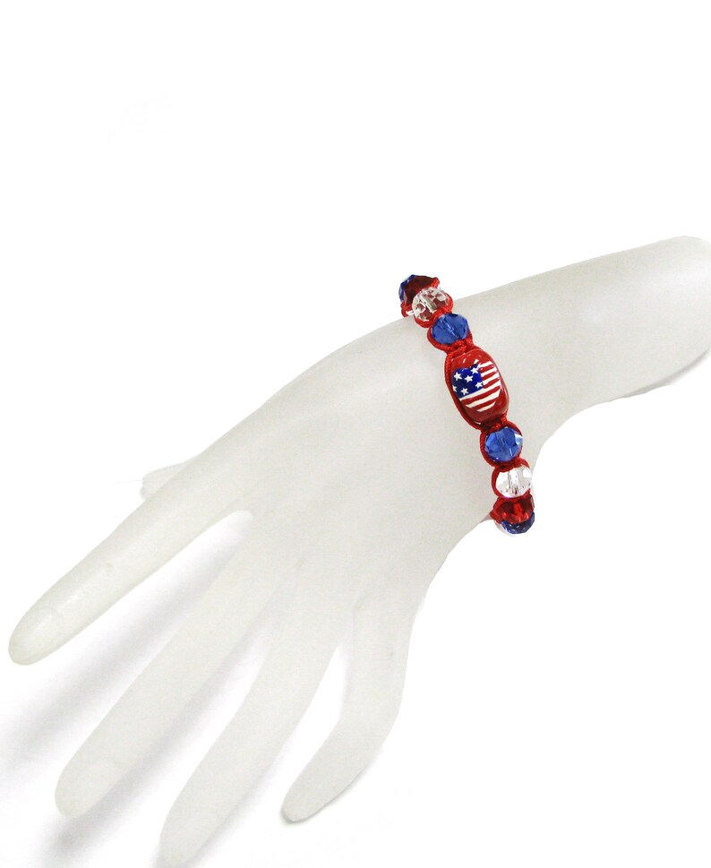 Americana Bracelet Pull String Bracelet Gift for Her Etsy