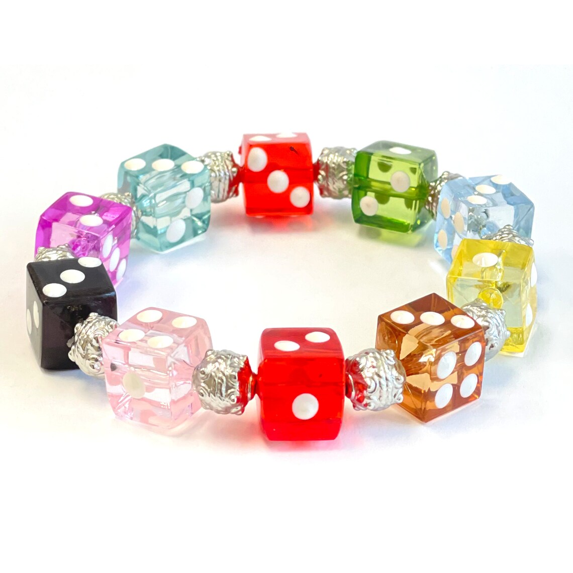 Dice Bracelet Casino Game Beaded Bracelet Handmade Bunco Etsy Italia