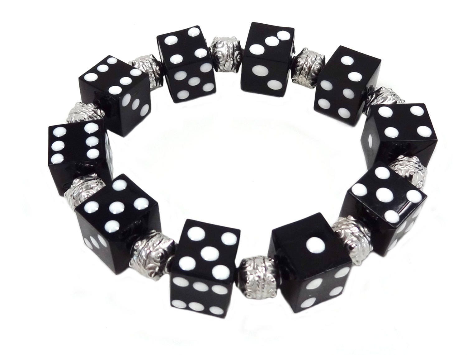 Dice Bracelet Casino Game Beaded Bracelet Handmade Bunco Etsy