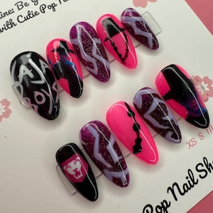 Jinu Kpop Demon Hunter Nails| KDPH false nails | resuable Press-on nails | Anime nail art | Kpop Merch