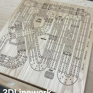 Crib Wars Board Game Template. Digital PDF + DXF