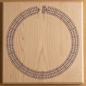 Cribbage Board perfekt cirkelmall, utskrivbar PDF + DXF