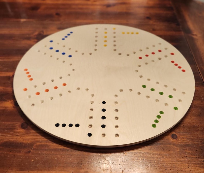 Aggravation Board Game Template (6 Player) PDF + DXF, CNC / Laser Cut