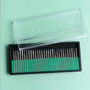 30pcs Diamond Bur Dremel/Rotary Bits Set 1/8&quot; Shank with Case