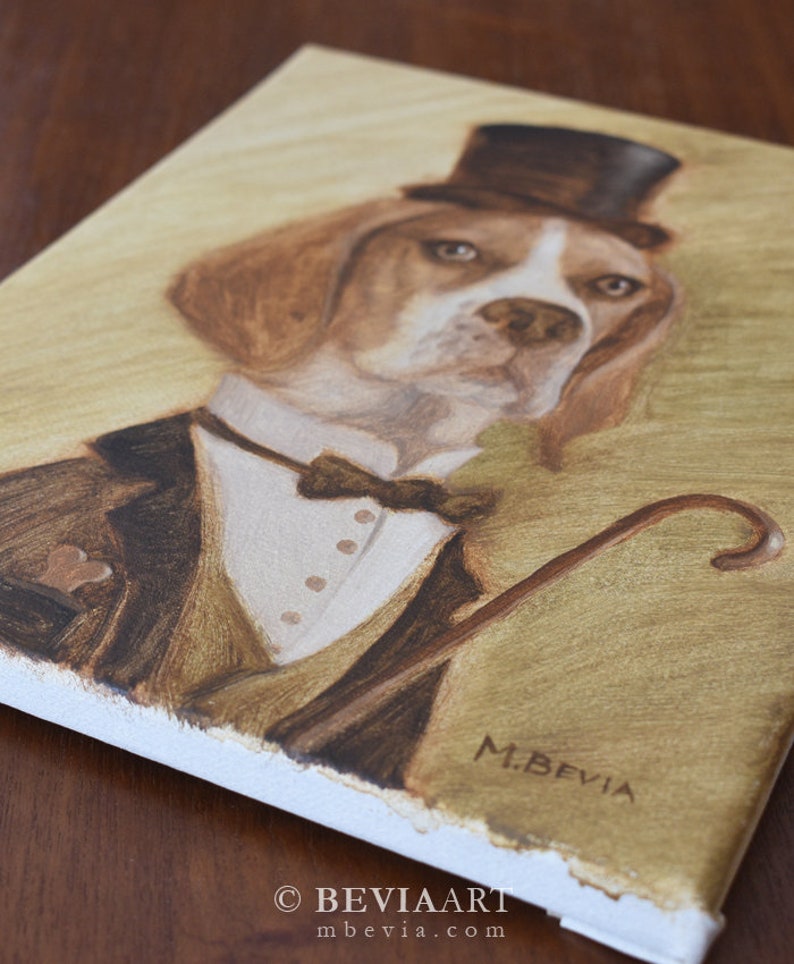 Original Ölgemälde englisch Zeiger Hund Öl auf Leinwand 10 x Etsy