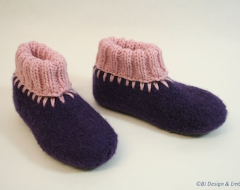 Washable felt slippers with leather soles for BABIES and TODDLERS to ORDER