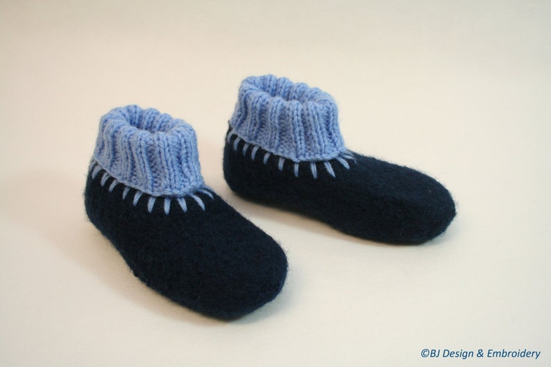 Washable Felt Slippers With Leather Soles to ORDER Sizes EU Etsy