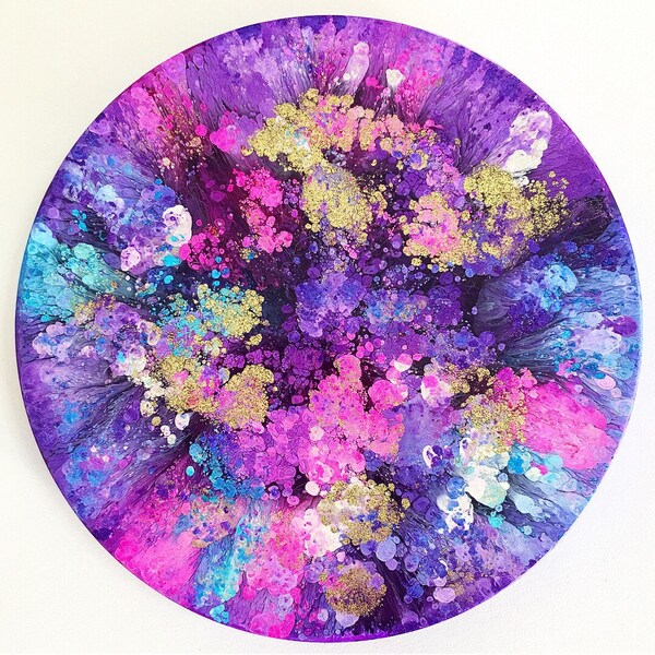 Resin Petri Dish Alcohol Ink (#02)