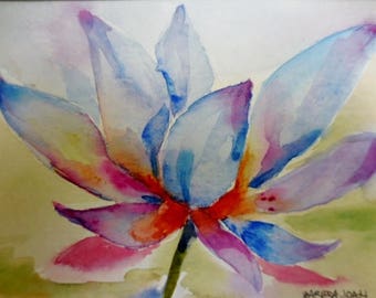 Original watercolor, Flower painting, original art