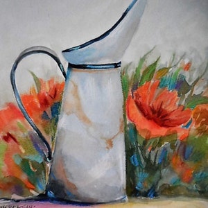 Original Watercolor, Kitchen art, Still Life