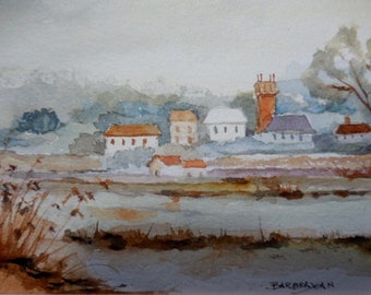 An Original Watercolor Painting, landscape