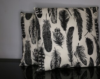 feather design throw pillows