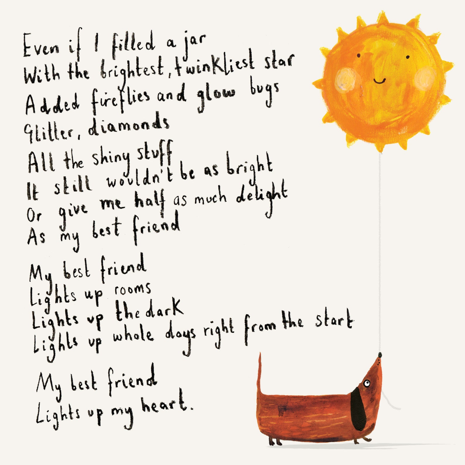 Sausage Dog / Dachshund Best Friend Poem Card Etsy