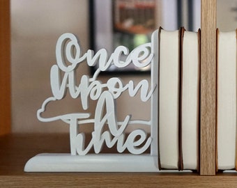 Decorative Lightweight Bookends - Once Upon a Time, The End - 3D Printed