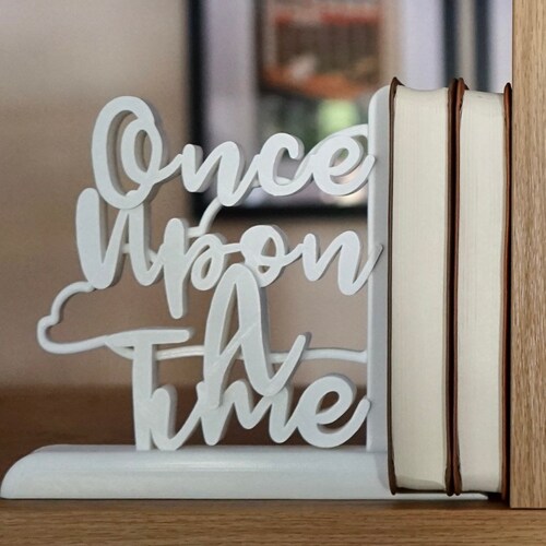 Once Upon a Time the End Storybook Wood Bookends Image Etsy