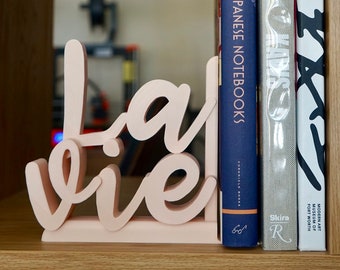 Decoratieve lichtgewicht boekensteunen - La Vie, En Rose - 3D geprint
