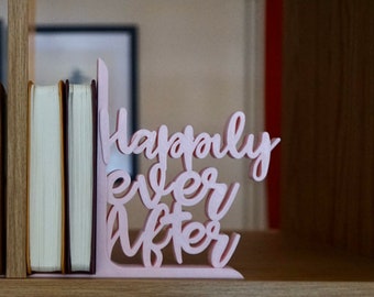 Decorative Lightweight Bookends - Find your happily ever after - 3D Printed