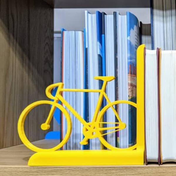 Decorative Lightweight Bookends - Bicycle  - 3D Printed (Bike - Minimalistic)