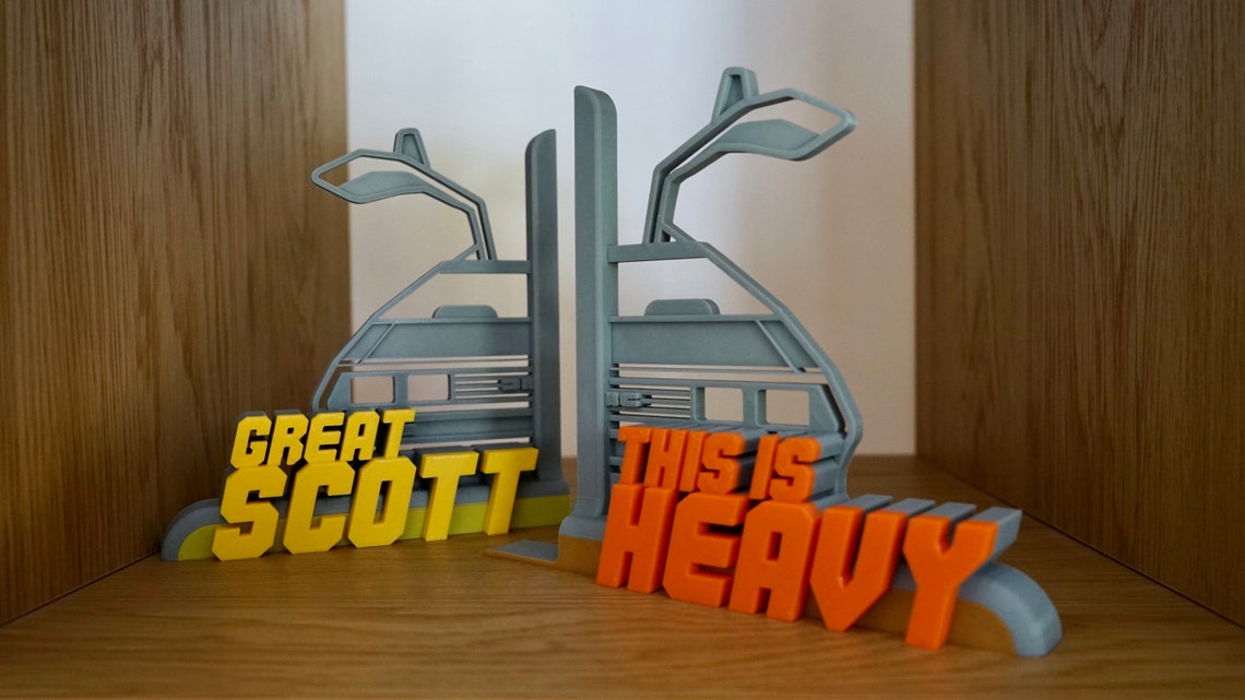 Decorative Lightweight Bookends Back to the Future