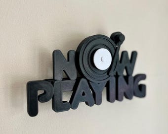 Digital File - Now Playing - 3D Printed Vinyl/Record Display - Wall Mount