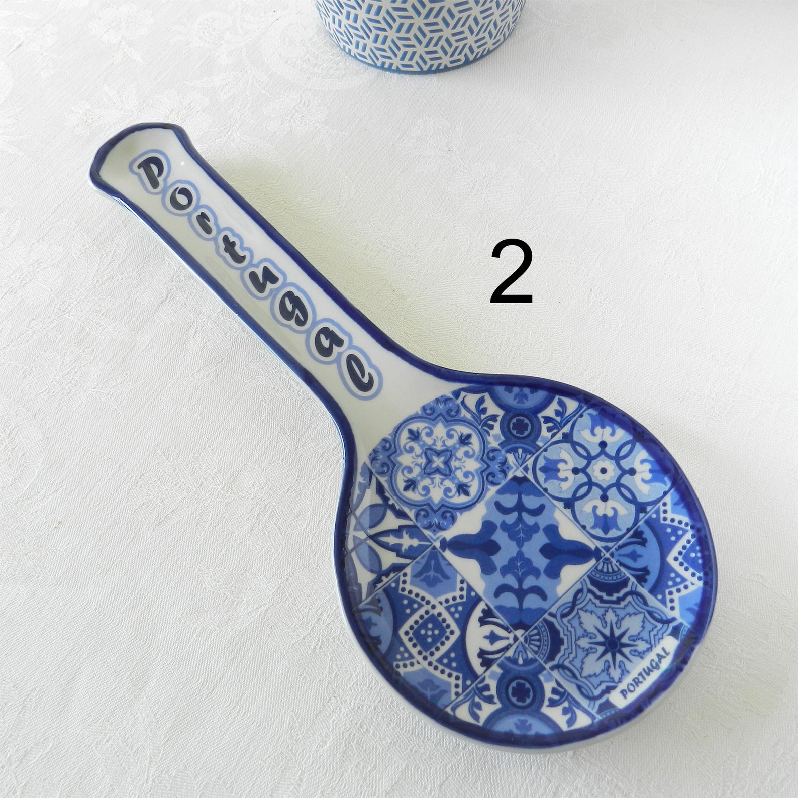 Spoon rest in traditional Portuguese ceramic Etsy