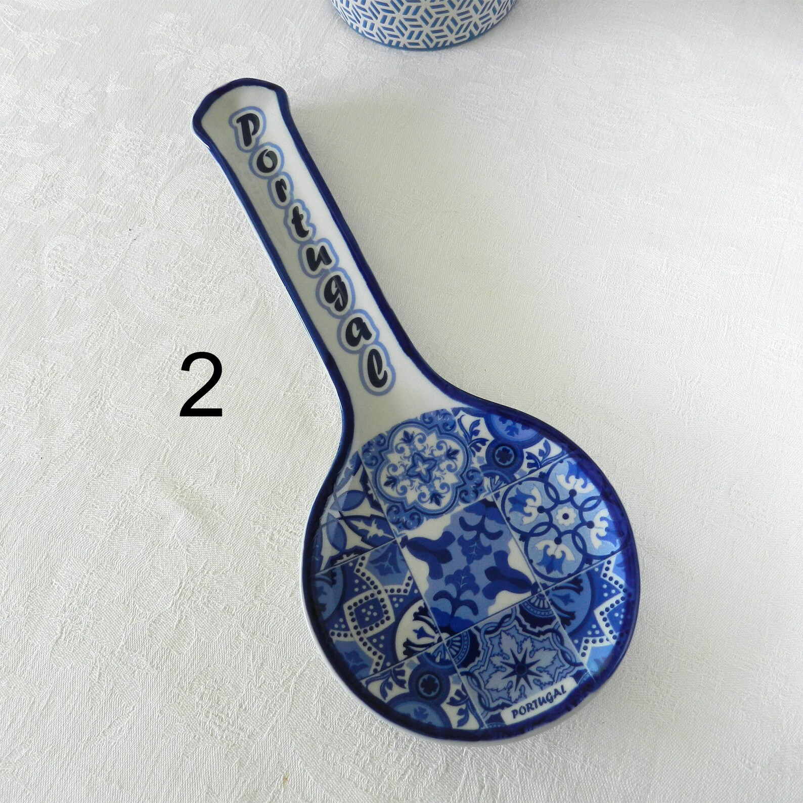 Spoon rest in traditional Portuguese ceramic Etsy