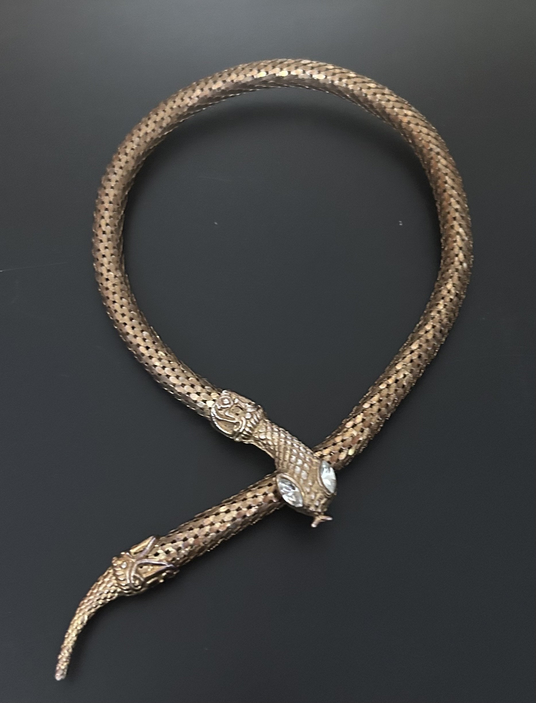 ◆VINTAGE HOLLYWOOD◆ Diagonal Snake Chain Necklace VH24NNNE ◇VINTAGE HOLLYWOOD◇ Diagonal Snake Chain Necklace VH24NNNE