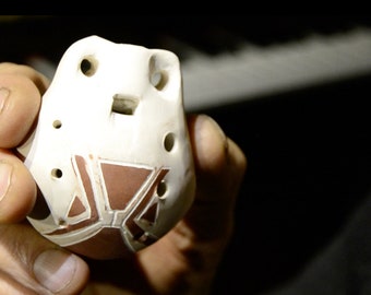 Ocarina in Ceramic made and hand painted