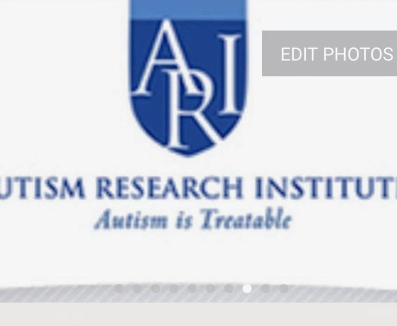 May include: A blue and white logo for the Autism Research Institute. The logo features the letters "ARI" in a shield shape. The text "Autism is Treatable" is below the logo.