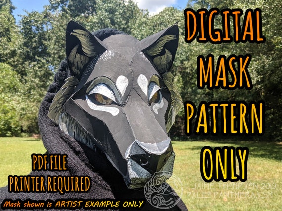 Eva Foam Cat Mask/ Therian Mask Pdf Pattern Guide Step by Step PDF DOWNLOAD  