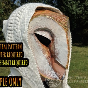 Barn Owl Low Poly Mask Pattern for Cardboard or EVA Foam - Etsy
