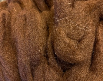 Alpaca Roving Brown. All Natural Alpaca Fiber. Professionally processed in a fiber mill in South Dakota