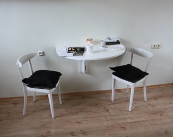 Wall mounted drop leaf table Fold down desk Wall mounted ...