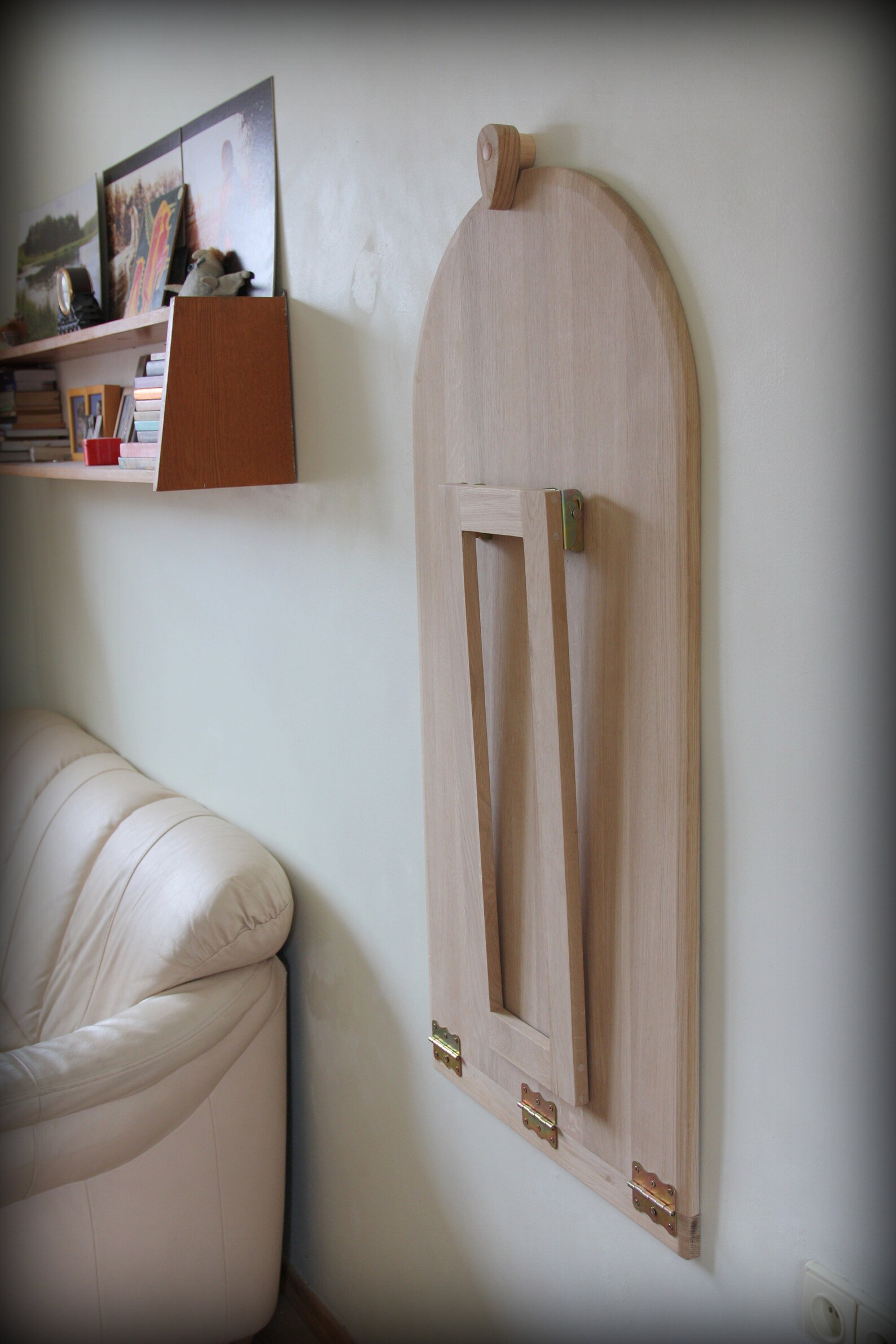 Semicircular Murphy Table Wall Mounted Wood Table in Solid Oak Etsy UK
