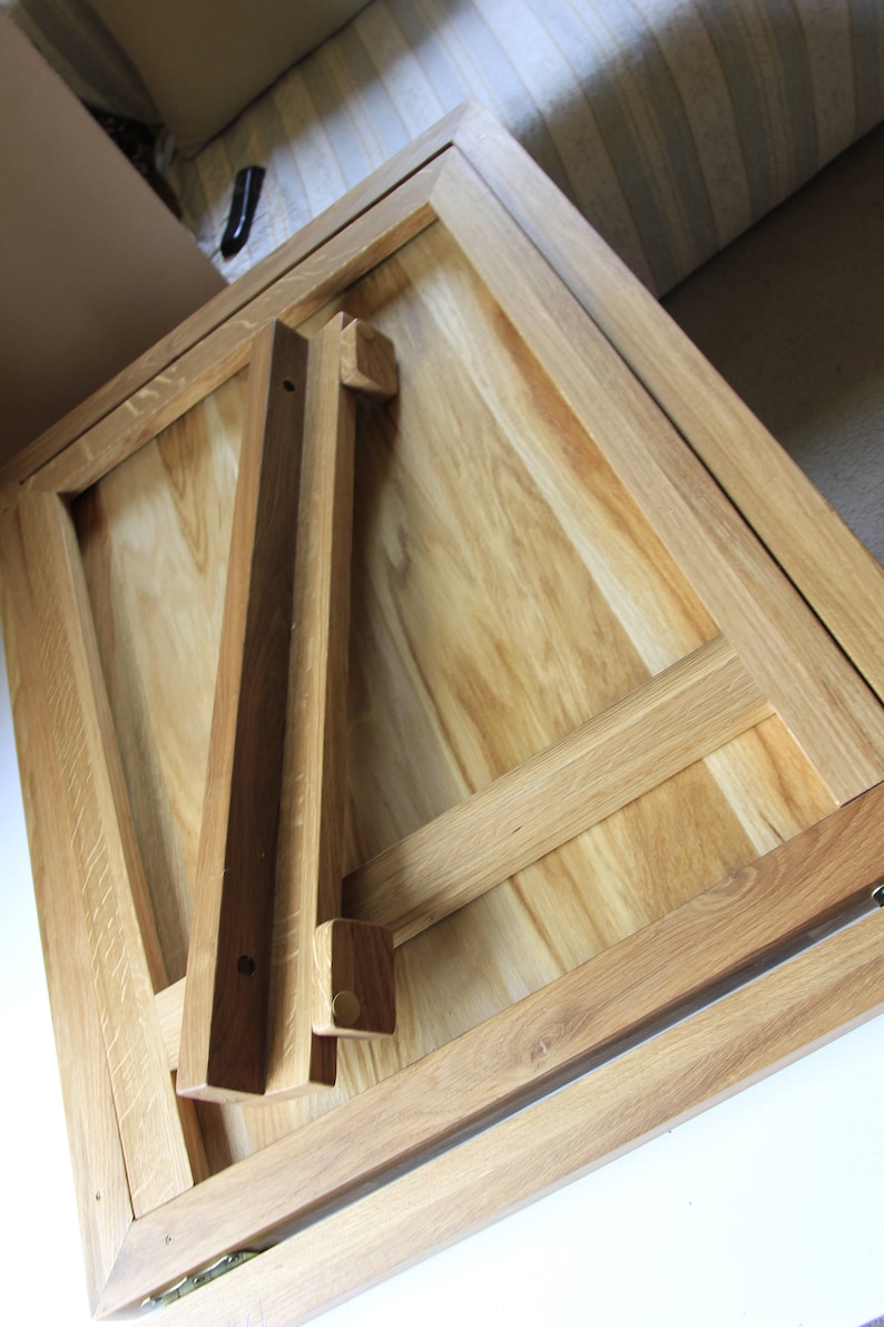 Drop down desk Wall mounted folding table in solid oak Murphy | Etsy