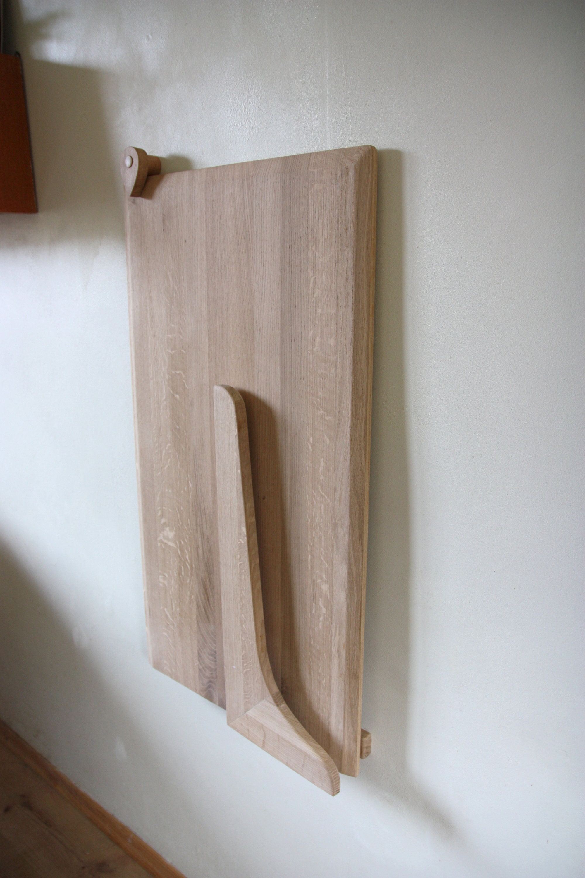 Wall Mounted Wood Table in Solid Oak Rounded Corner Etsy UK