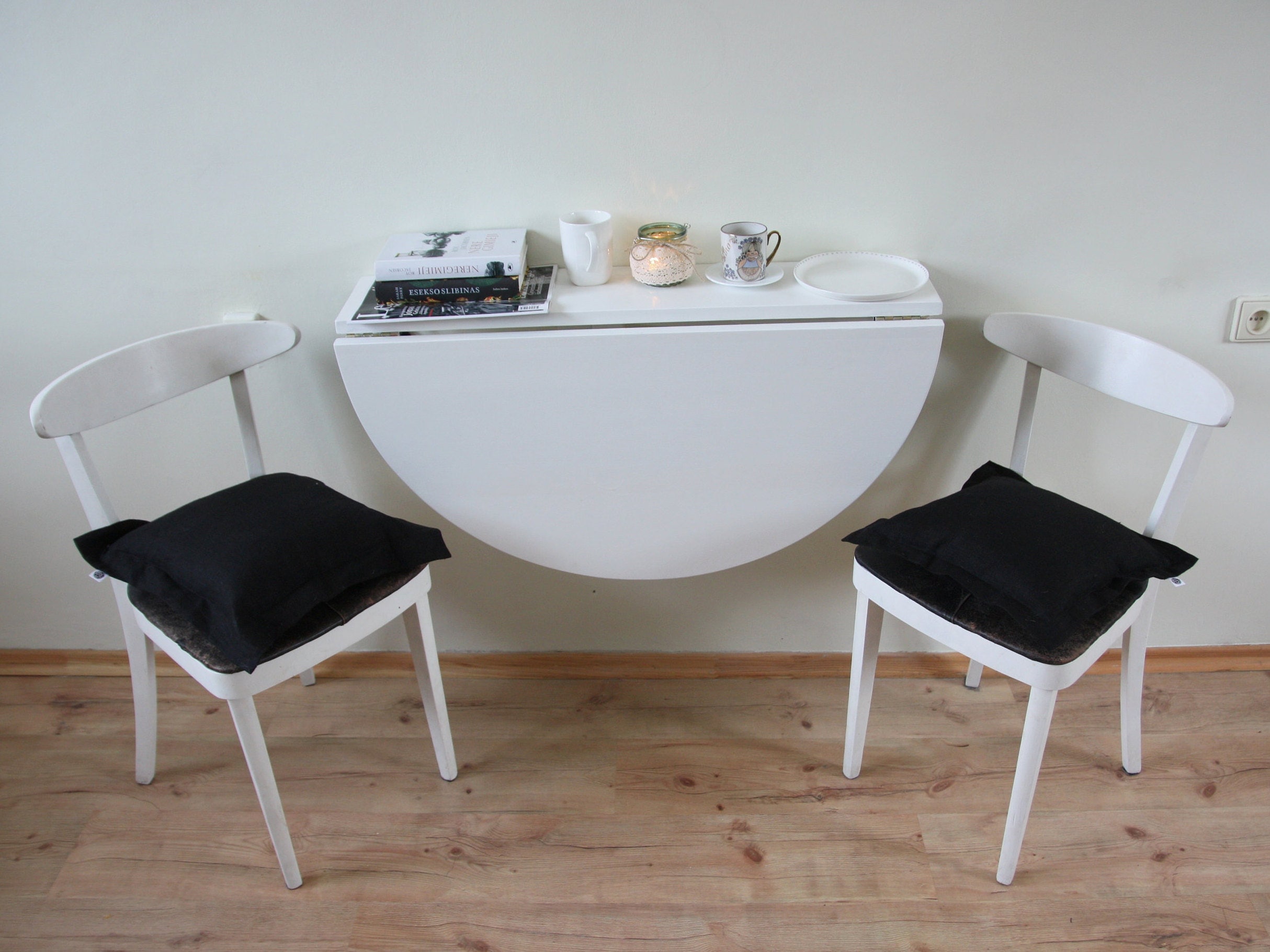 White wall mounted drop leaf table discount