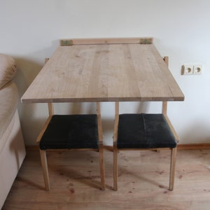 Wooden Murphy table, Home Office Desk, Space saving furniture, HANDMADE