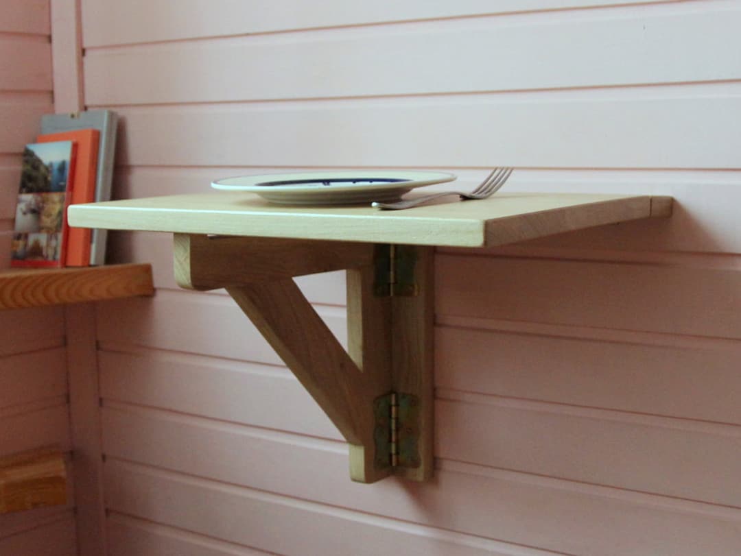 Wall Mounted Table for One Fold Down Desk Drop Leaf Table