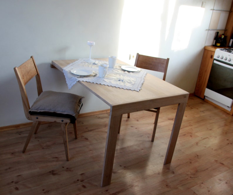 Drop down desk picture frame Wall mounted small wooden table Etsy