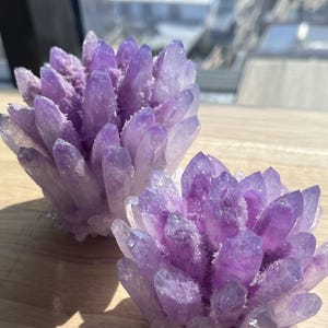 Natural Amethyst Crystal Cluster: Energy Stone Ornament