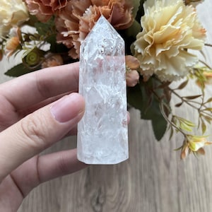 Clear Quartz Point Tower,White Crystal Obelisk,Clear Crystal Wand,Healing Crystal,Energy Crystal,Crystal Gifts