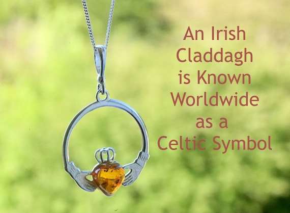 Baltic Amber Encircled Heart Necklace Baltic Amber Encircled Heart Necklace
